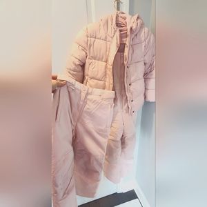 Girls sz Medium Snow Suit 3 PIECES! Coat, Bib and Pant!
